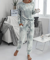 Grey Tie Dye Long Sleeves T-shirt and Joggers Sets